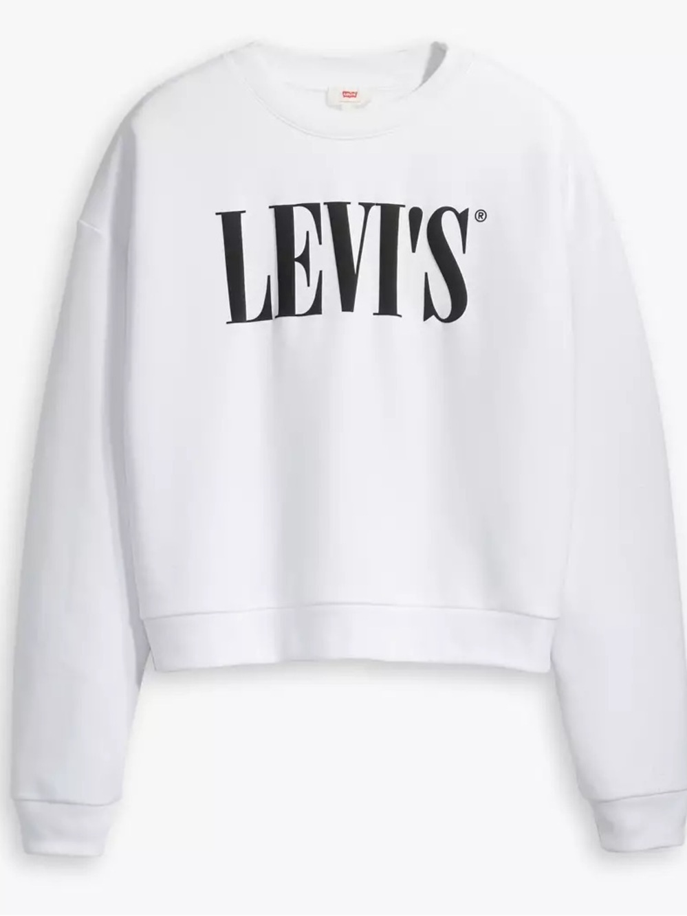 LEVI’S GRAPHIC WHITE CREWNECK SWEATSHIRT SIZE: XS